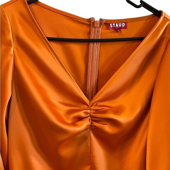 STAUB Sofia Maxi Dress Orange size 4 - Picture 5 of 12